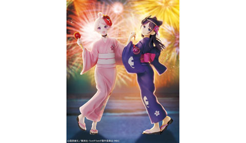 「TVアニメ『ウィッチウォッチ』　浴衣フィギュア 若月ニコ」「TVアニメ『ウィッチウォッチ』　浴衣フィギュア 宮尾音夢」それぞれ入荷しました